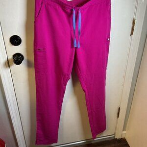 FIGS Yola Skinny Scrub Pants Raspberry Sorbet Large/Tall